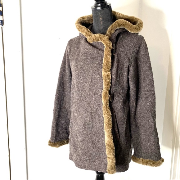 J. Jill Wool Blend Hooded Coat - Picture 2 of 13